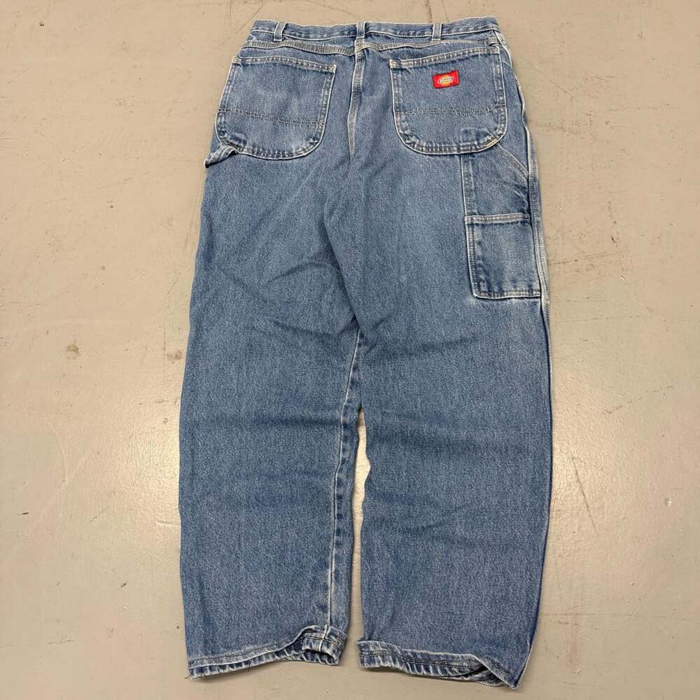 Dickies 1993SNB Carpenter Jeans Size 34x30 Blue Denim Utility Workwear